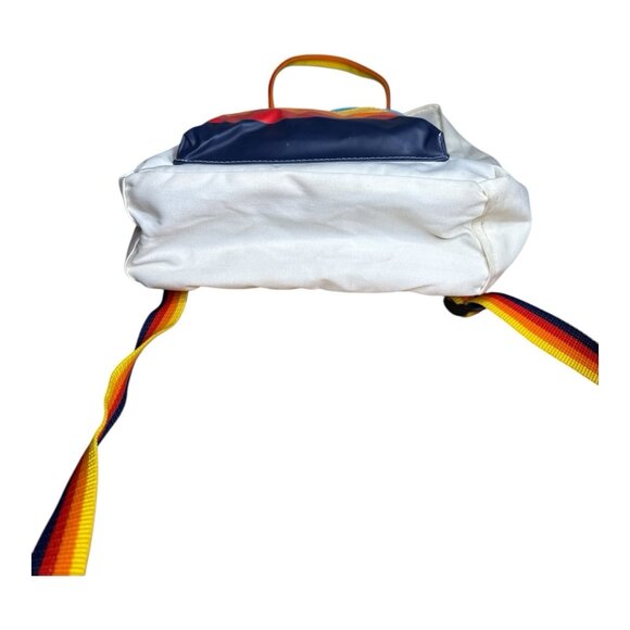 Aldi Gear Backpack 2023 with Laptop Padded Pocket Vintage Retro Red Orange Blue - Picture 4 of 13